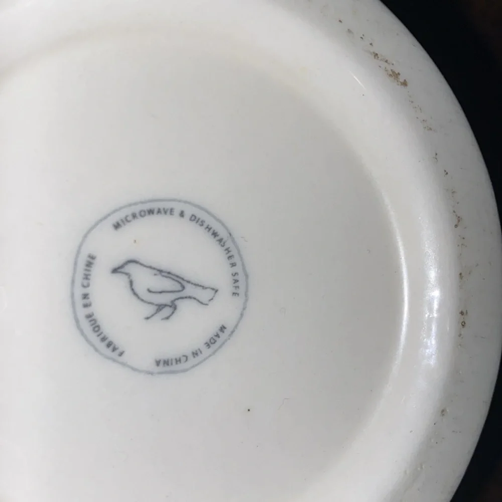Anthropologie R monogram ceramic coffee/tea mug